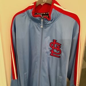 St. Louis Cardinals Cooperstown Collection Jacket Zip Therma Base SZ LARGE RARE
